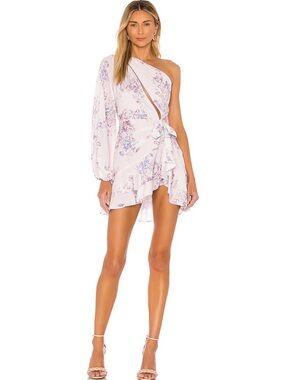Michael Costello x REVOLVE Sunny Mini Dress in Lilac Floral